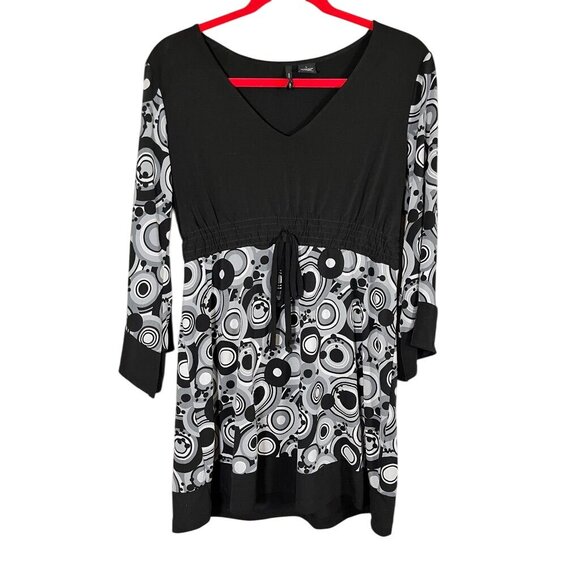 Retro Funky Disco Top L Black Artsy Classic Chic Preppy Indie Folk Neutral 80s - Picture 1 of 10